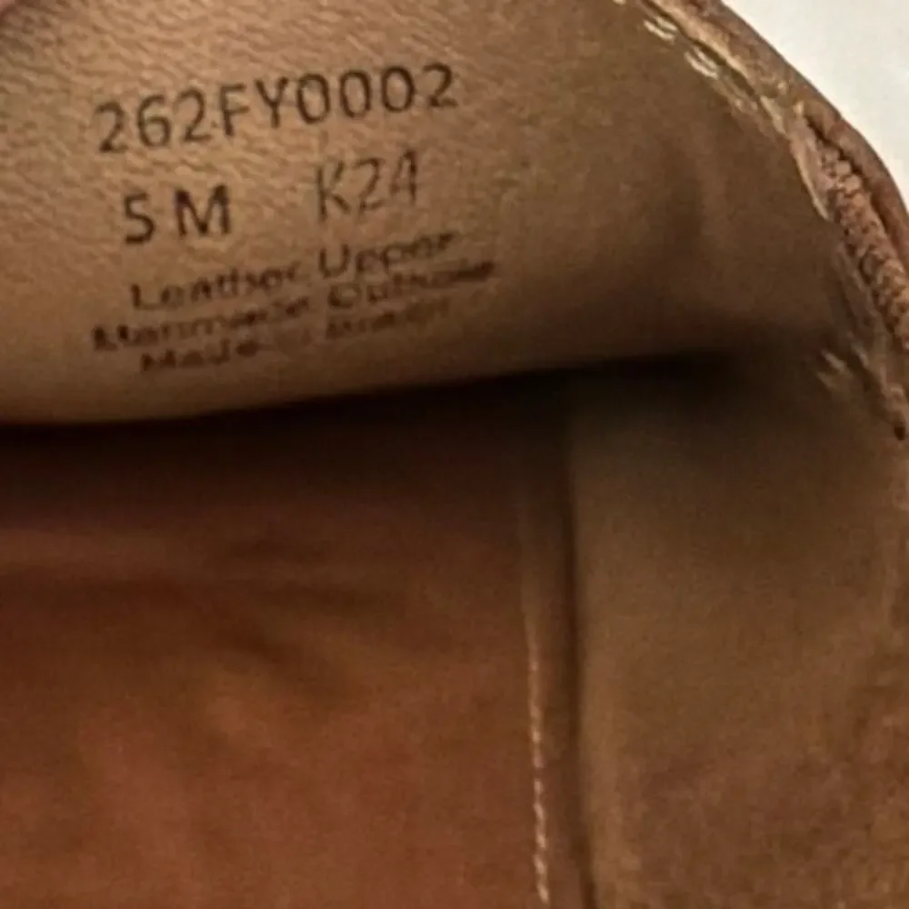 Flag Ltd. Leather Slip On Brown Loafer Shoes Size 5